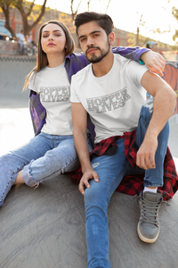 HOPPER LIVES Stranger Things Inspired 80’s Retro Pattern Unisex White