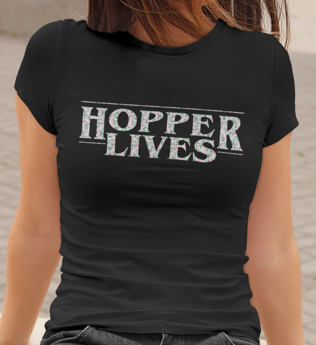 HOPPER LIVES Stranger Things Inspired 80’s Retro Pattern